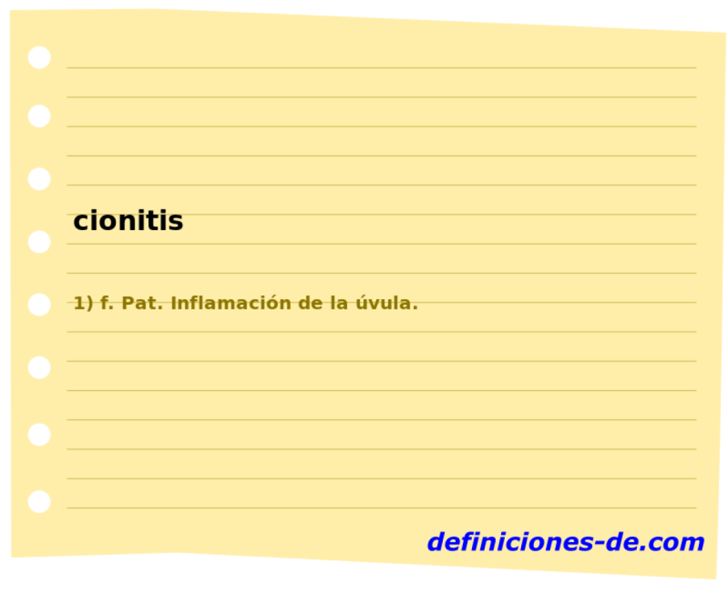 cionitis significado de cionitis